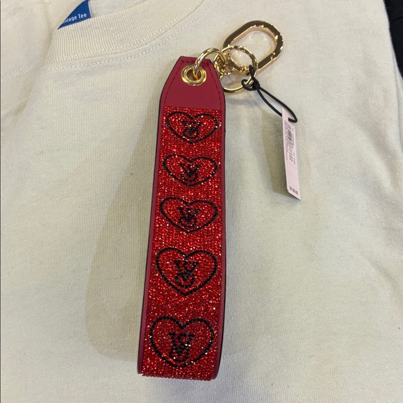 Victoria's Secret Glittery Red Heart Keychain - Picture 5 of 8
